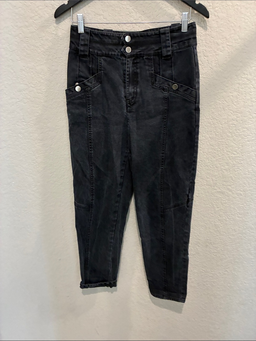 10 Crosby Derek Lam Black Ankle Cropped Jeans